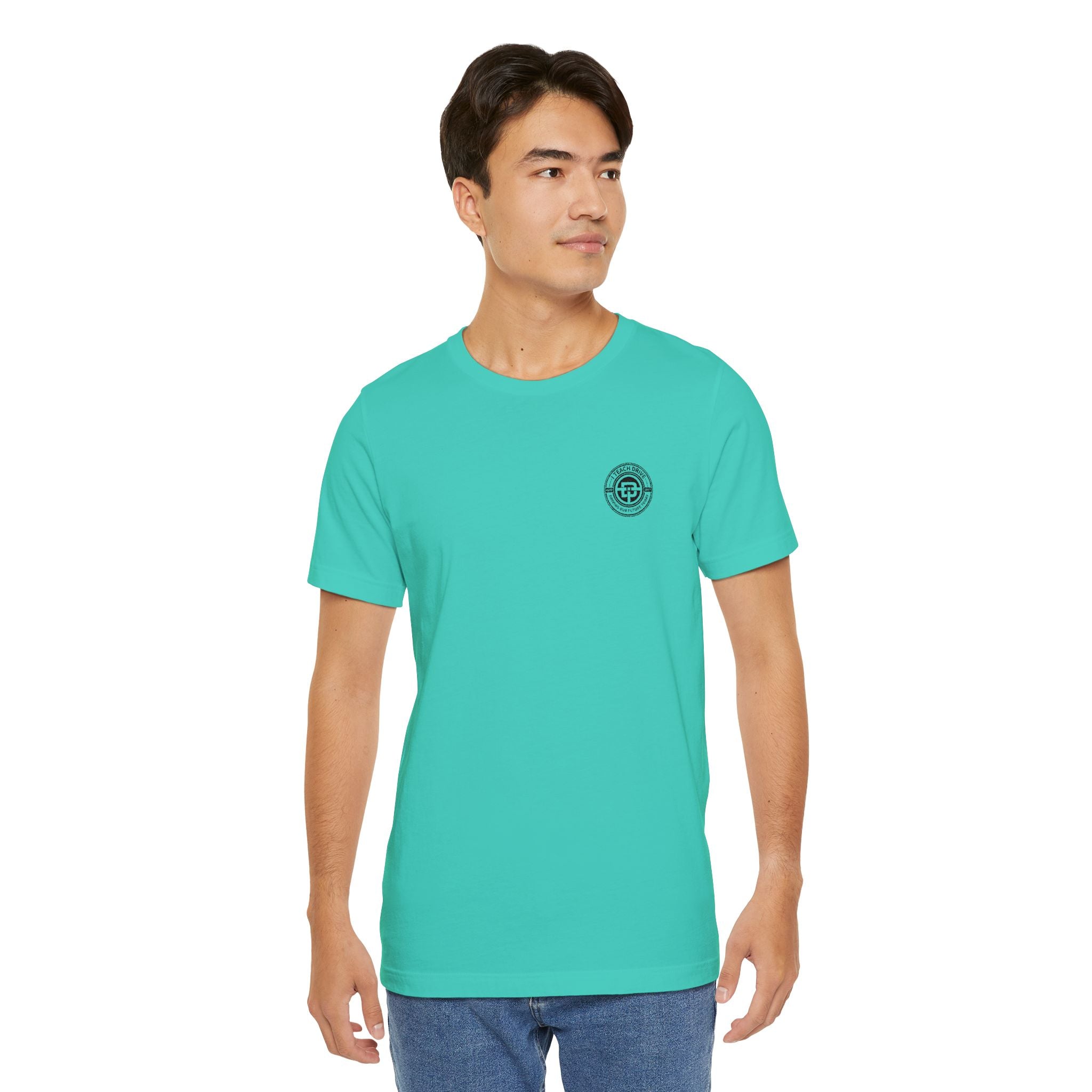 I Teach Drive, logo Unisex Jersey Short Sleeve Tee