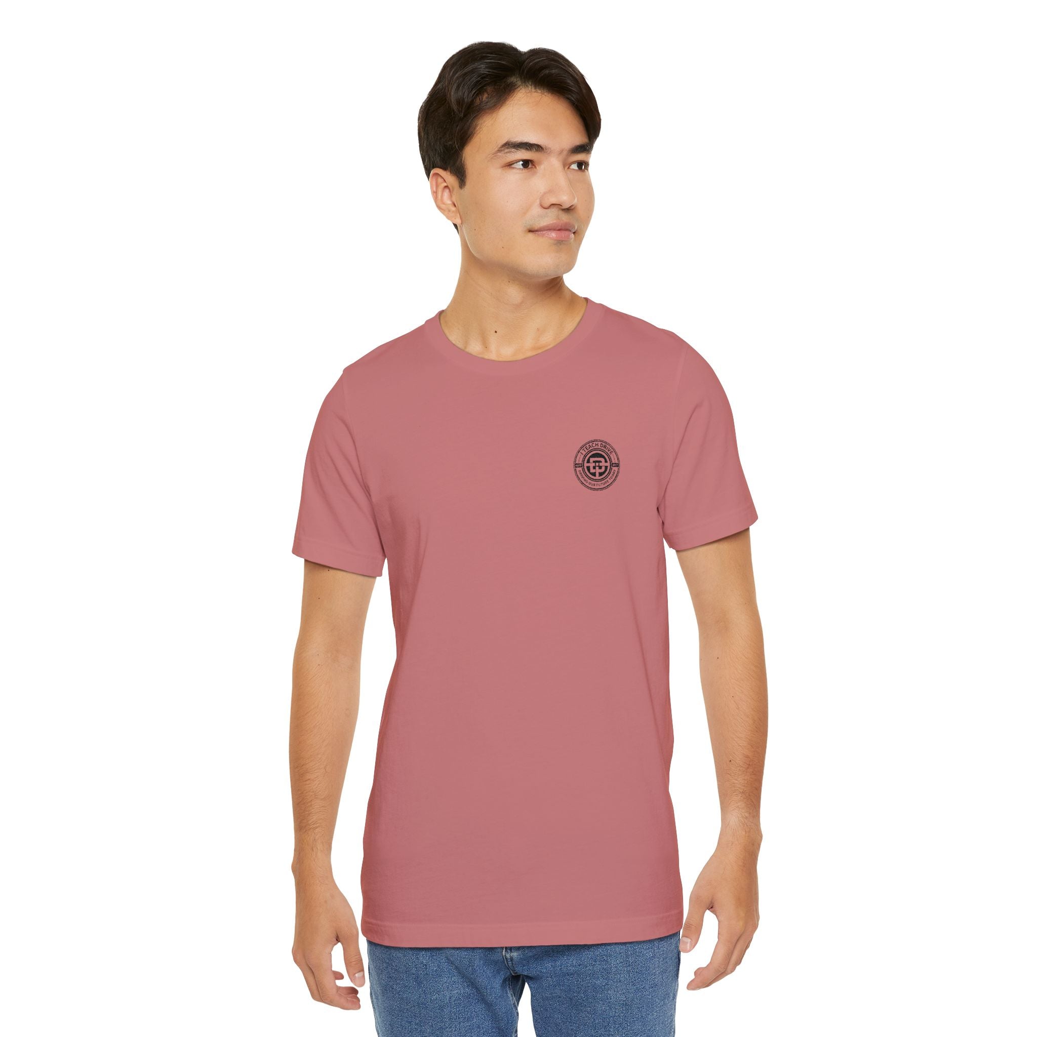 I Teach Drive, logo Unisex Jersey Short Sleeve Tee