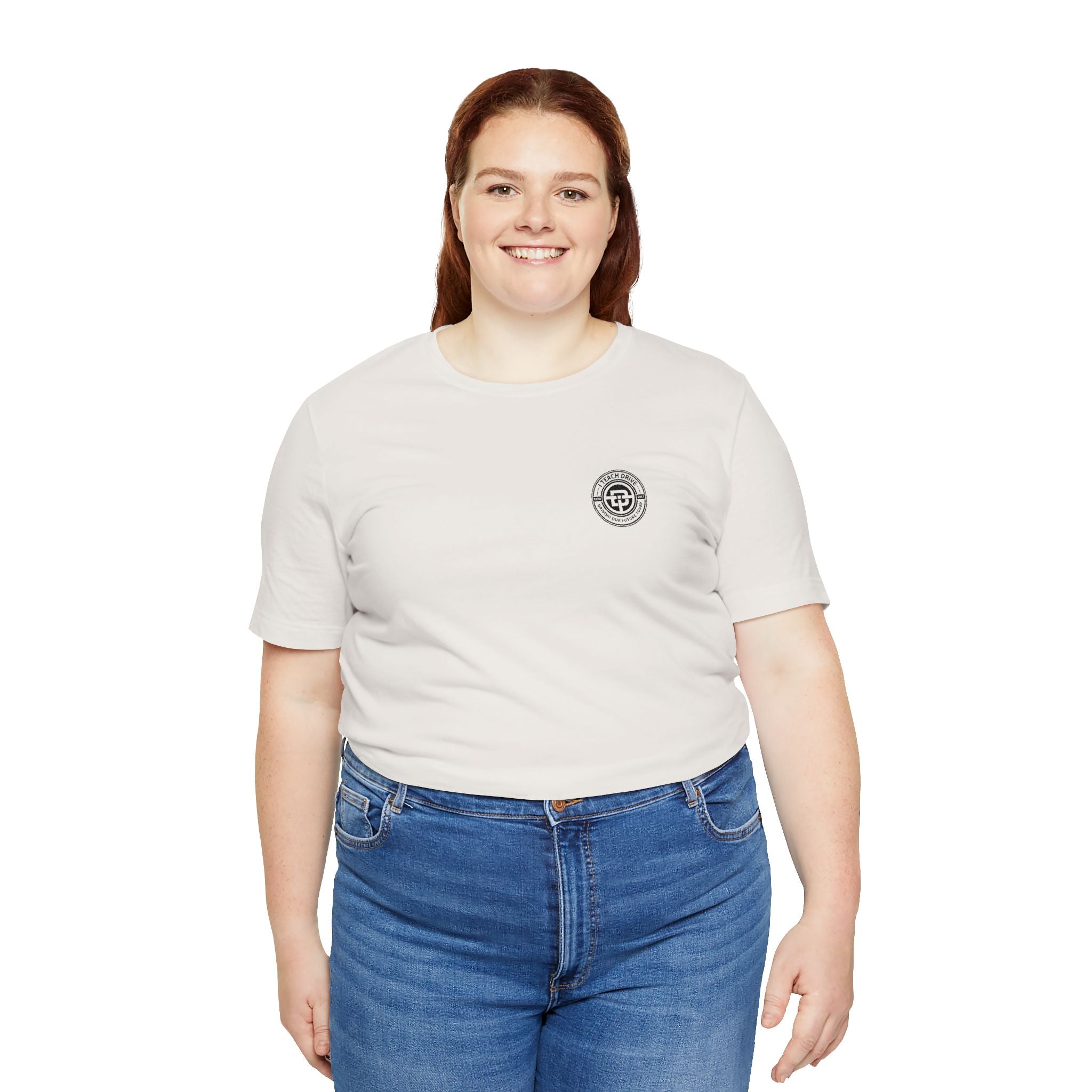 I Teach Drive, logo Unisex Jersey Short Sleeve Tee