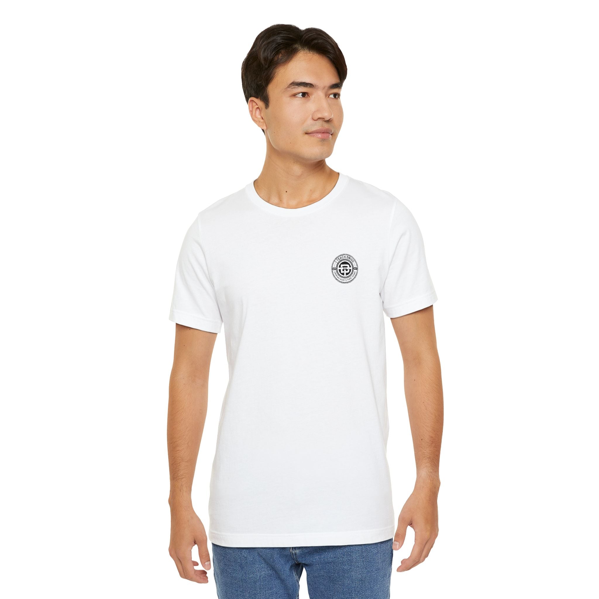 I Teach Drive, logo Unisex Jersey Short Sleeve Tee