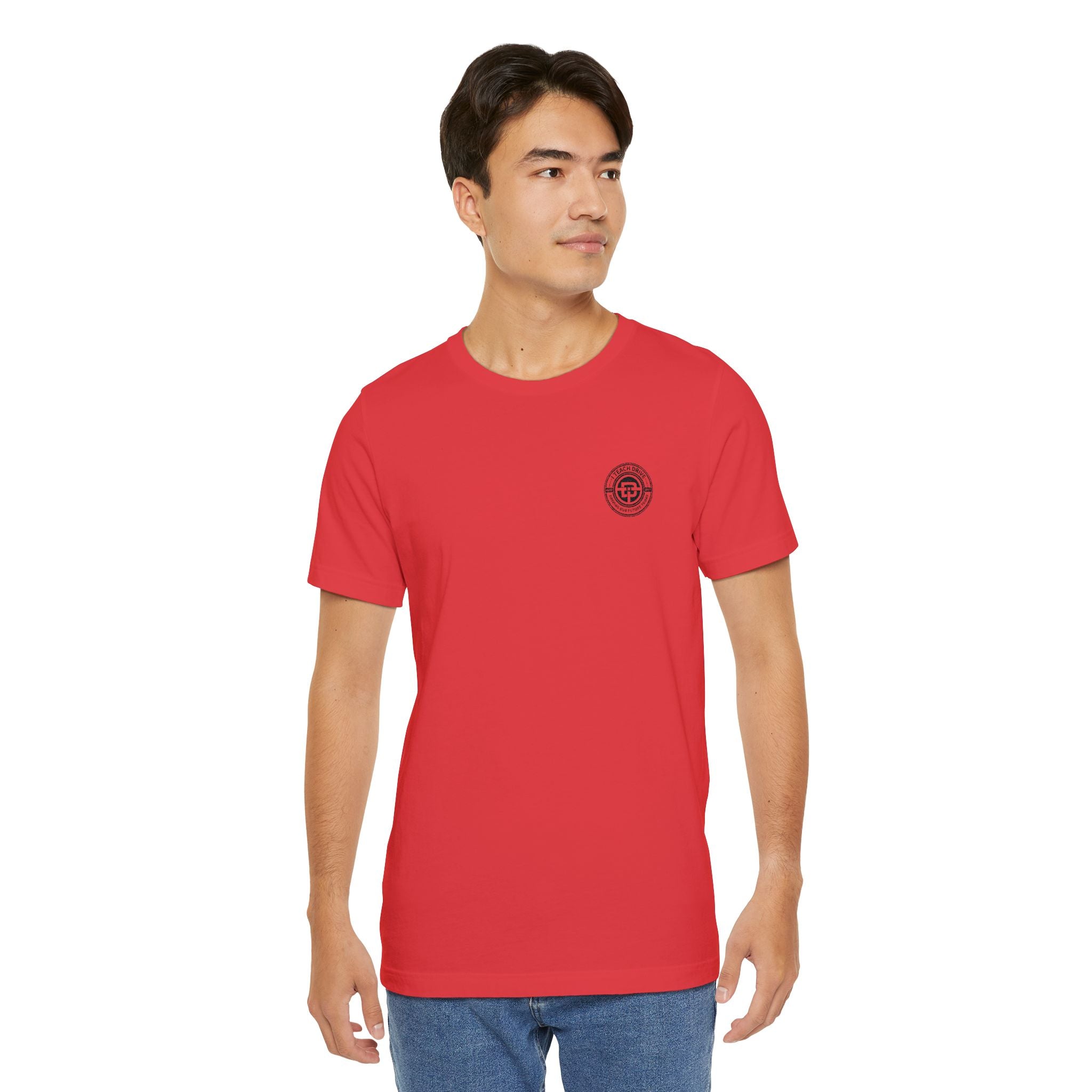 I Teach Drive, logo Unisex Jersey Short Sleeve Tee