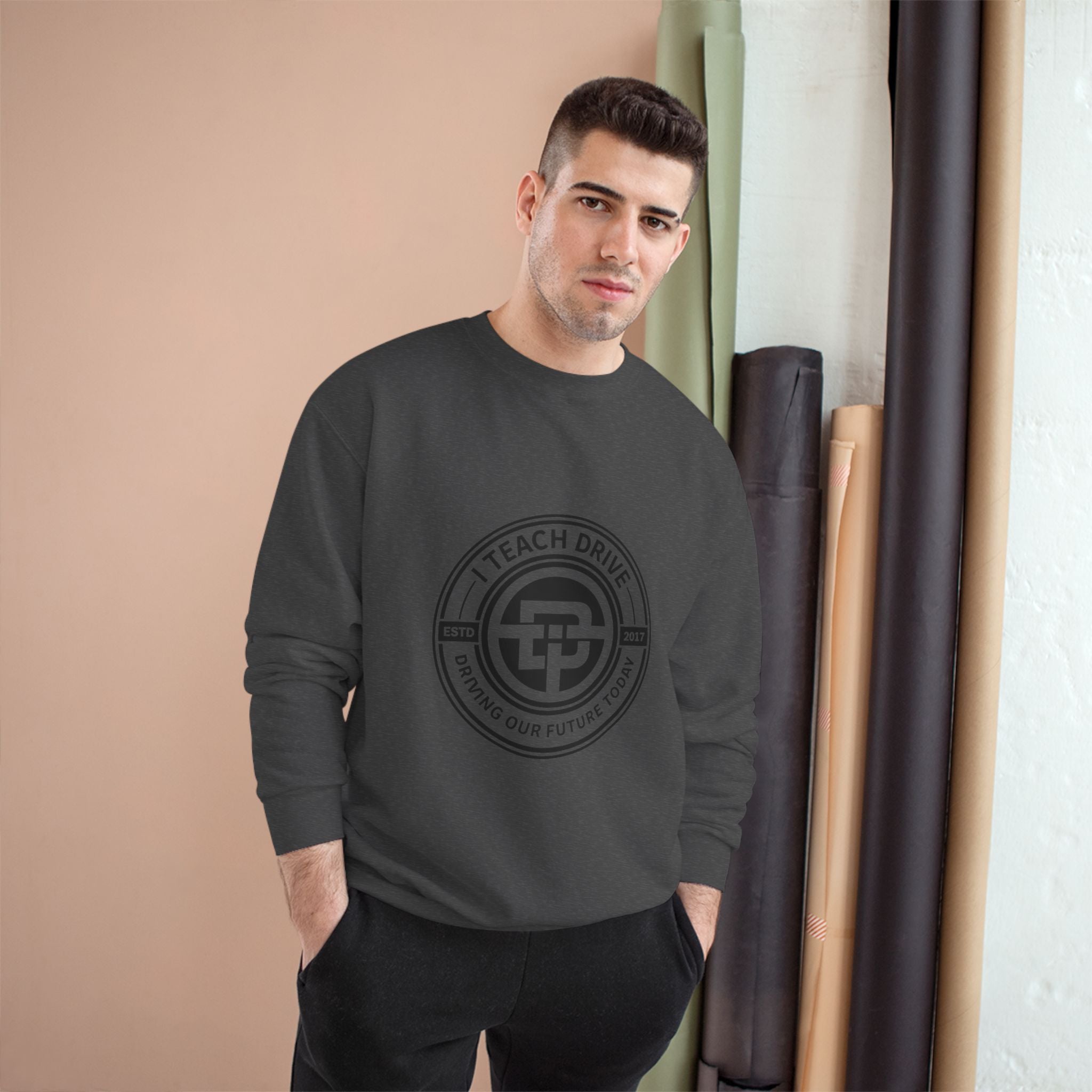 Teacher Sweatshirt — "I Teach. I Drive. I Shape Our Future." Crewneck