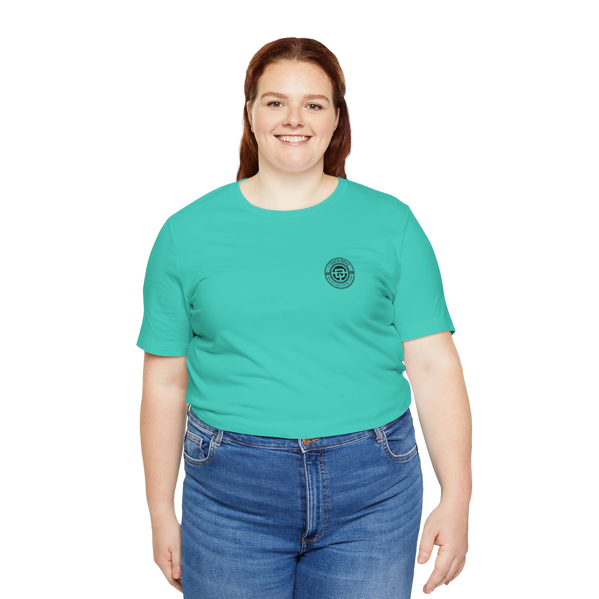 I Teach Drive, logo Unisex Jersey Short Sleeve Tee