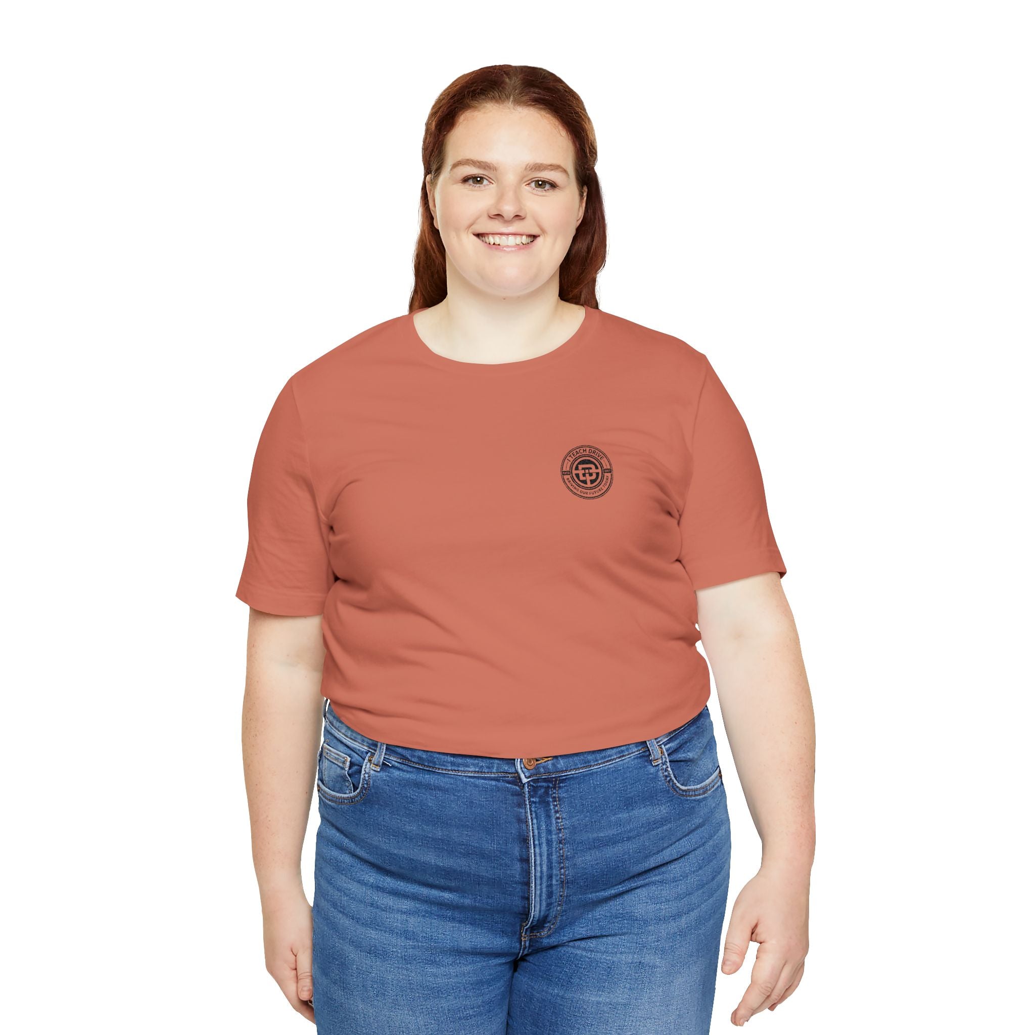 I Teach Drive, logo Unisex Jersey Short Sleeve Tee