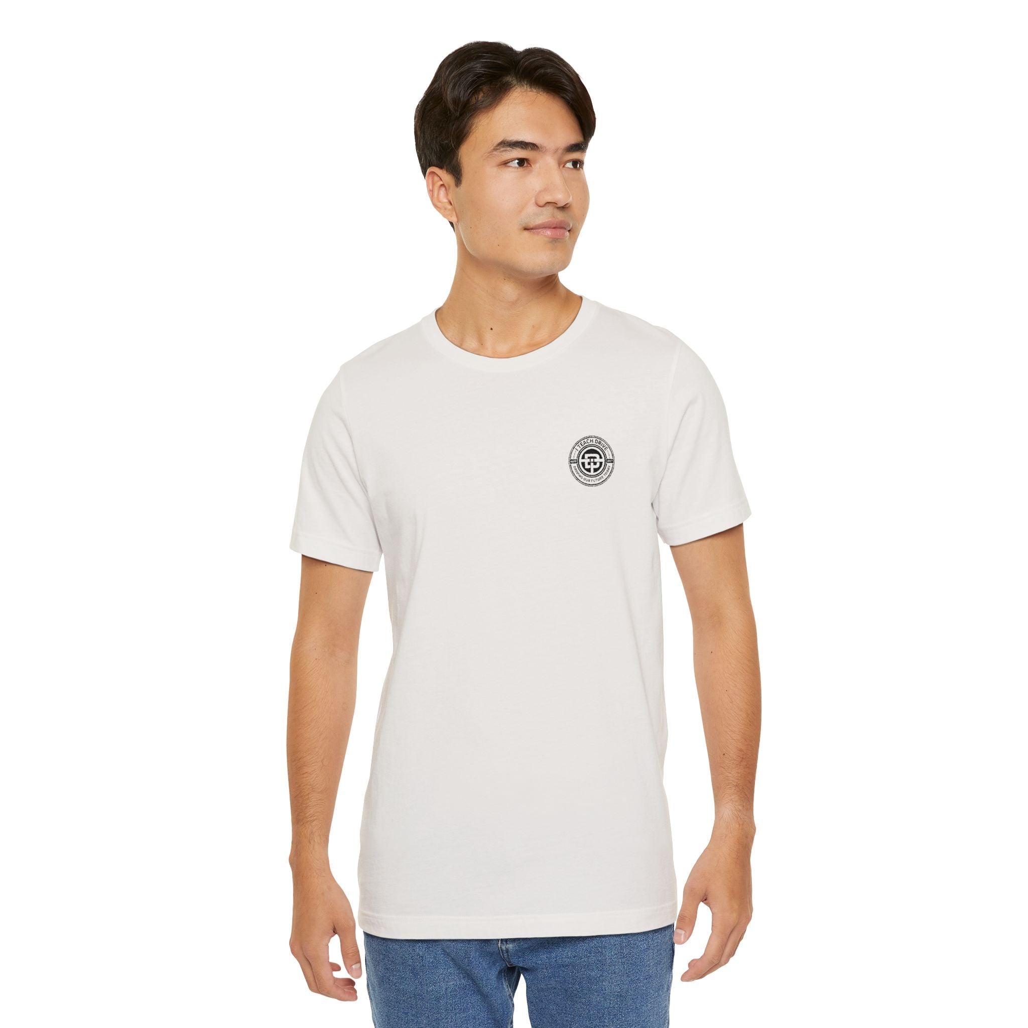 I Teach Drive, logo Unisex Jersey Short Sleeve Tee