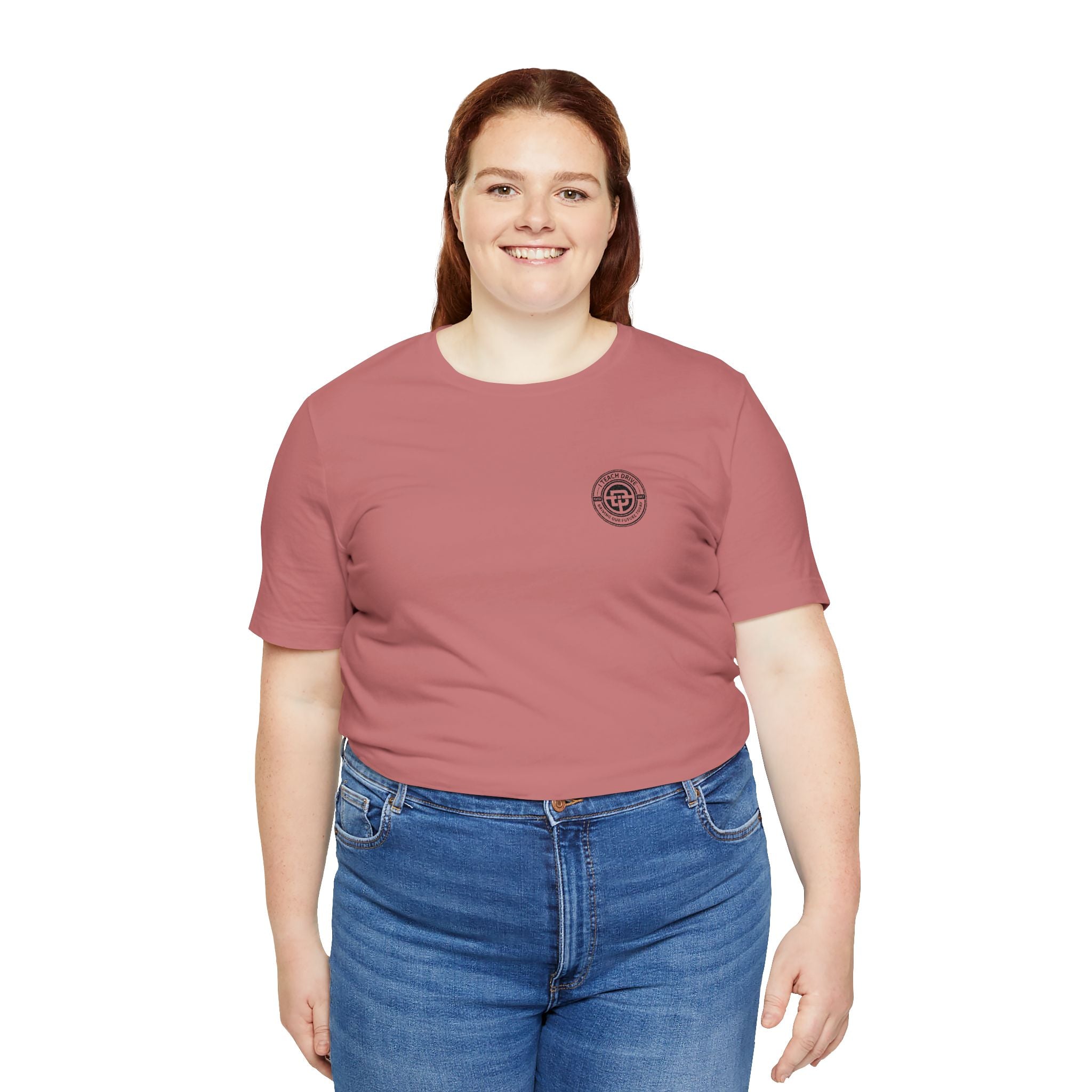 I Teach Drive, logo Unisex Jersey Short Sleeve Tee