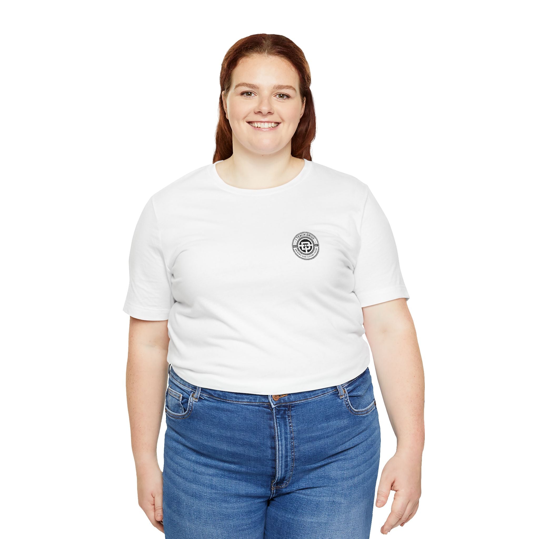I Teach Drive, logo Unisex Jersey Short Sleeve Tee
