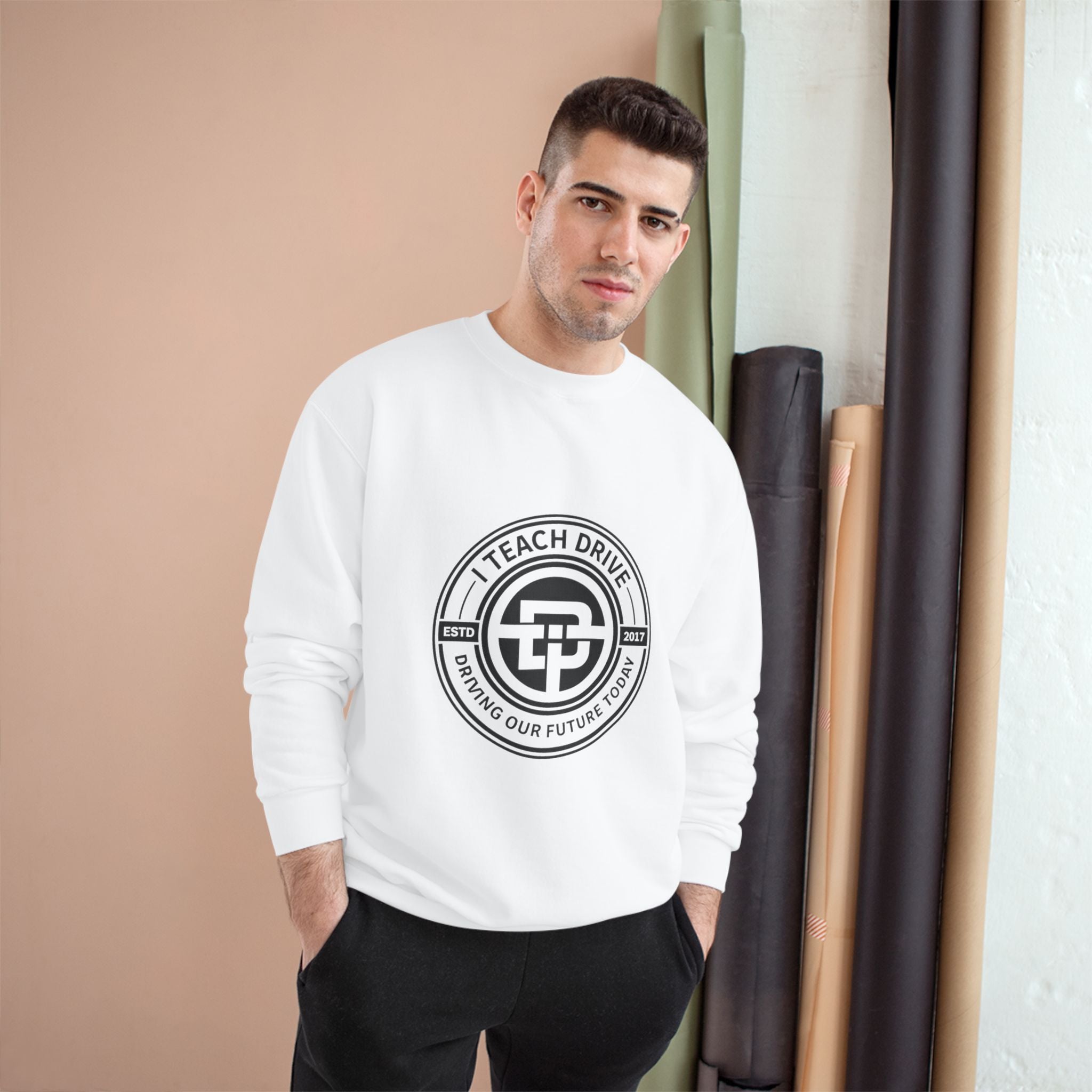 Teacher Sweatshirt — "I Teach. I Drive. I Shape Our Future." Crewneck