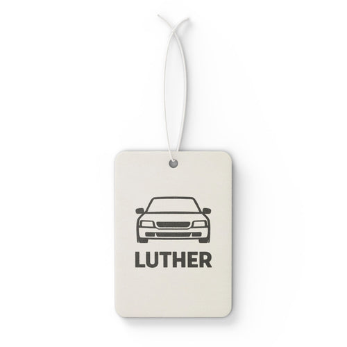Car Air Freshener — Personalized Car Scent with Car Graphic and Name (Luther)
